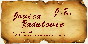 Jovica Radulović vizit kartica